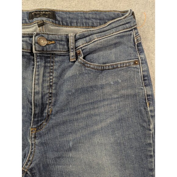Banana Republuc Jeans Womens Size 8 Blue Classic Straight Faded Whiskers - Picture 3 of 11